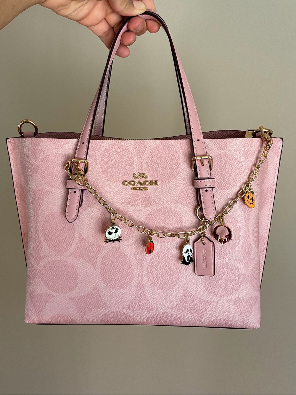 Gold Halloween Charm Bag Chain